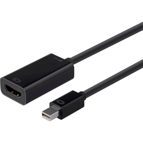 Monoprice Mini DisplayPort 1.2a / Thunderbolt to 4K HDMI Passive Adapter, Black