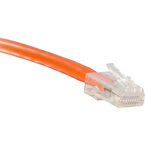 ENET Cat5e Orange 2 Foot Non-Booted (No Boot) (UTP) High-Quality Network Patch Cable RJ45 to RJ45 - 2Ft