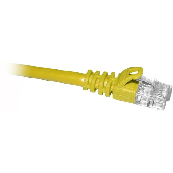 ENET Cat5e Yellow 1 Foot Patch Cable with Snagless Molded Boot (UTP) High-Quality Network Patch Cable RJ45 to RJ45 - 1Ft