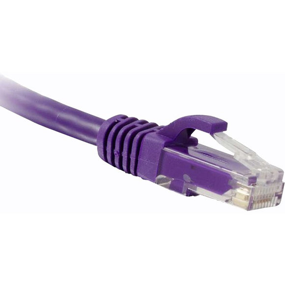 ENET Cat6 Purple 1 Foot Patch Cable with Snagless Molded Boot (UTP) High-Quality Network Patch Cable RJ45 to RJ45 - 1Ft