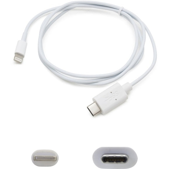 AddOn 1m USB 3.1 (C) Male to Lightning Male White Adapter Cable - SystemsDirect.com