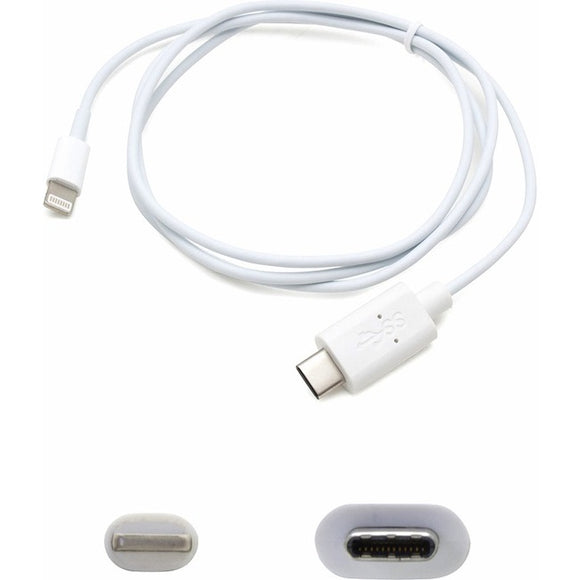 AddOn 5-Pack of 1m USB 3.1 (C) Male to Lightning Male White Cables