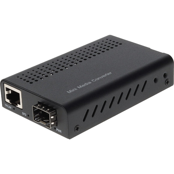 AddOn 10/100/1000Base-TX(RJ-45) to Open SFP Port Mini Media Converter