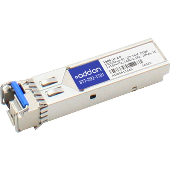 AddOn Extreme Networks 10057H Compatible TAA Compliant 1000Base-BX SFP Transceiver (SMF, 1310nmTx/1490nmRx, 10km, LC, DOM, Rugged)