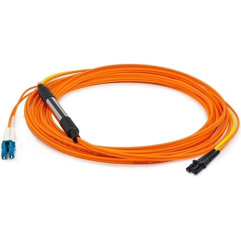 AddOn 3m MT-RJ (Male) to LC (Male) Straight Orange OM1 & OS1 Duplex Fiber OFNR (Riser-Rated) Mode Conditioning Cable