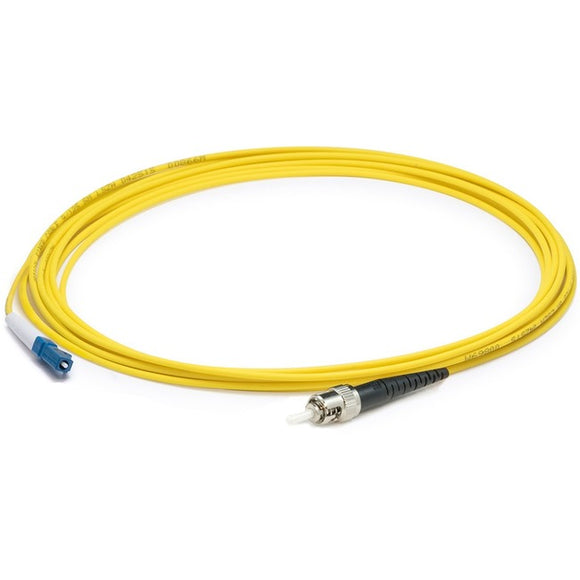 AddOn 15m LC (Male) to ST (Male) Yellow OS2 Simplex Fiber OFNR (Riser-Rated) Patch Cable