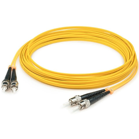 AddOn 20m ST (Male) to ST (Male) Yellow OS2 Duplex Fiber OFNR (Riser-Rated) Patch Cable