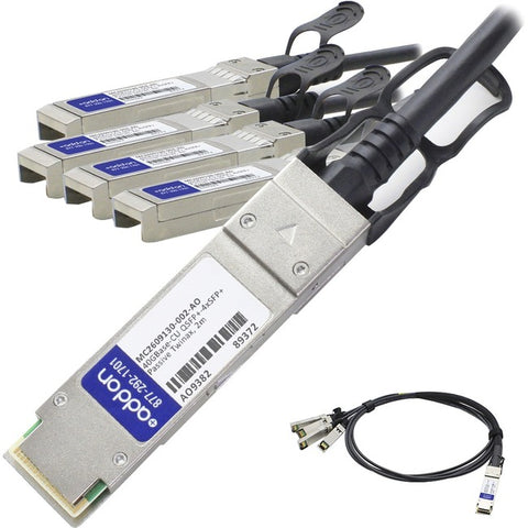 AddOn Mellanox Compatible TAA Compliant 40GBase-CU QSFP+ to 4xSFP+ Direct Attach Cable (Passive Twinax, 2m)