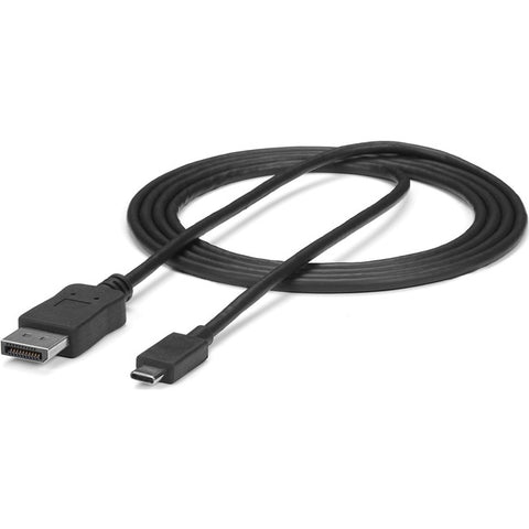 StarTech.com 6ft/1.8m USB C to DisplayPort 1.2 Cable 4K 60Hz - USB Type-C to DP Video Adapter Monitor Cable HBR2 - TB3 Compatible - Black