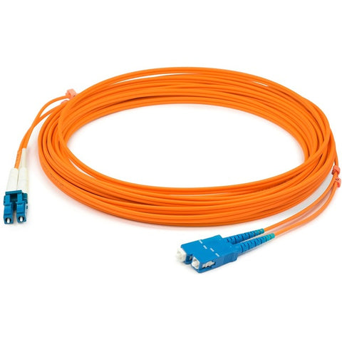 AddOn 0.5m LC (Male) to SC (Male) Orange OM1 Duplex Fiber OFNR (Riser-Rated) Patch Cable