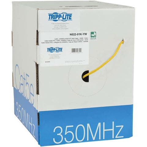 Tripp Lite 1000ft Cat5 / Cat5e Bulk Cable Solid Core CMR PVC Yellow 1000'