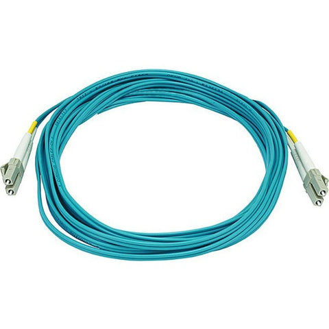 Monoprice 10Gb Fiber Optic Cable, LC/LC, Multi Mode, Duplex - 5 Meter (50/125 Type) - Aqua