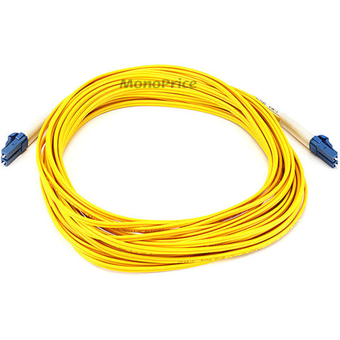Monoprice Fiber Optic Cable, LC/LC, Single Mode, Duplex - 10 meter (9/125 Type) - Yellow