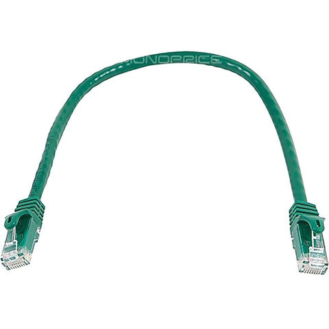 Monoprice FLEXboot Series Cat6 24AWG UTP Ethernet Network Patch Cable, 1ft Green