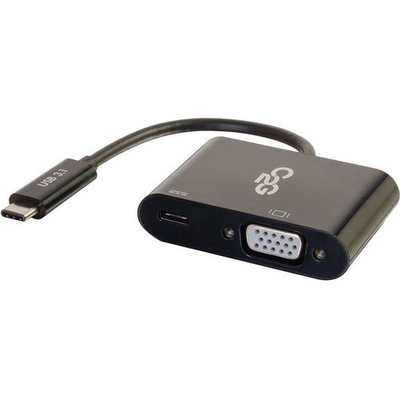 C2G USB C to VGA Adapter with Power Delivery
