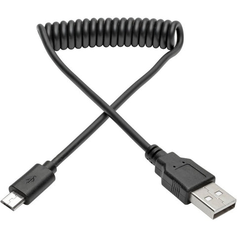 Tripp Lite 6ft USB 2.0 Hi-Speed A to Micro-B-USB Cable Coiled M/M 6'