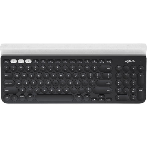 Logitech K780 Multi-Device Wireless Keyboard for Windows, Apple, Android or Chrome, Wireless 2.4GHz, Bluetooth, Smartphone and Tablet Cradle, Quiet, compatible with PC, Mac, Laptop