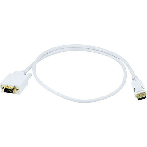 Monoprice 3ft 28AWG DisplayPort to VGA Cable - White