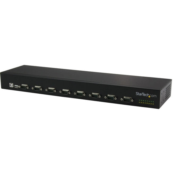 StarTech.com USB to Serial Hub - 8 Port - COM Port Retention - Rack Mount and Daisy Chainable - FTDI USB to RS232 Hub