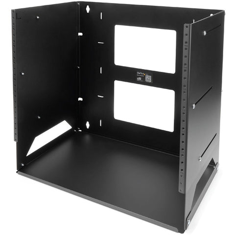 StarTech.com 8U Wallmount Server Rack with Built-in Shelf - Solid Steel - Adjustable Depth 12in to 18in