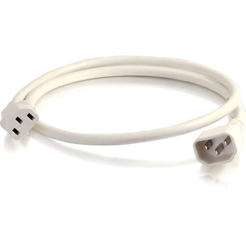 C2G 2ft 18AWG Power Cord (IEC320C14 to IEC320C13) - White