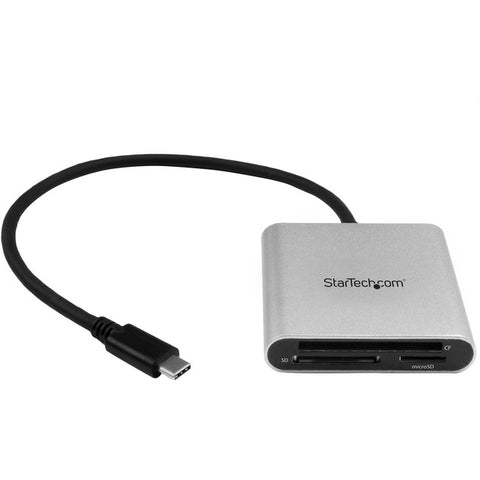 Star Tech.com USB 3.0 Flash Memory Multi-Card Reader / Writer with USB-C - SD microSD and CompactFlash Card Reader w/ Integrated USB-C Cable