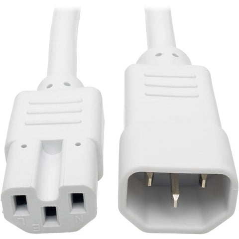 Tripp Lite 6ft Heavy Duty Power Extension Cord 15A 14 AWG C14 C15 White 6'