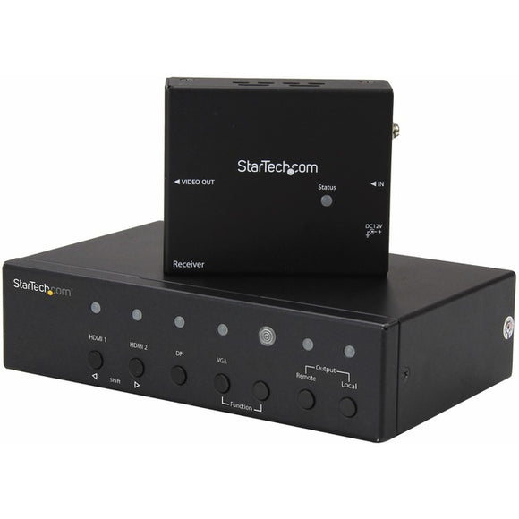 StarTech.com Multi-Input HDBaseT Extender with Built-in Switch - DisplayPort VGA and HDMI Over CAT5e or CAT6 - Up to 4K - up to 230 ft