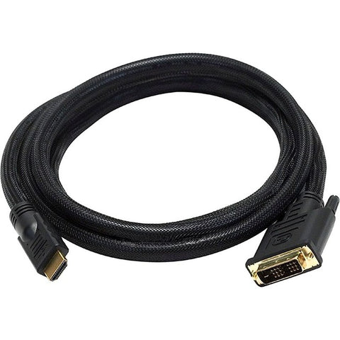 Monoprice 6ft 24AWG CL2 High Speed HDMI to DVI Adapter Cable w / Net Jacket - Black