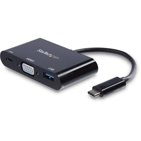 Star Tech.com USB-C VGA Multiport Adapter - USB-A Port - with Power Delivery (USB PD) - USB C Adapter Converter - USB C Dongle