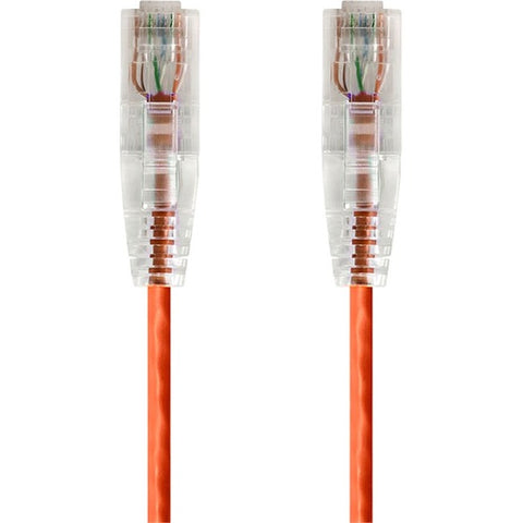Monoprice SlimRun Cat6 28AWG UTP Ethernet Network Cable, 5ft Orange