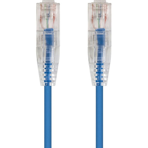 Monoprice SlimRun Cat6 28AWG UTP Ethernet Network Cable, 14ft Blue