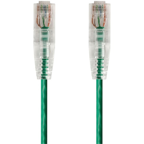 Monoprice SlimRun Cat6 28AWG UTP Ethernet Network Cable, 20ft Green