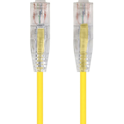 Monoprice SlimRun Cat6 28AWG UTP Ethernet Network Cable, 6-inch Yellow