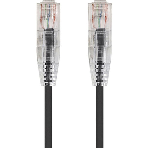 Monoprice SlimRun Cat6 28AWG UTP Ethernet Network Cable, 3ft Black