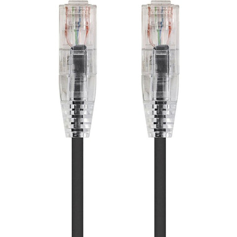 Monoprice SlimRun Cat6 28AWG UTP Ethernet Network Cable, 20ft Black