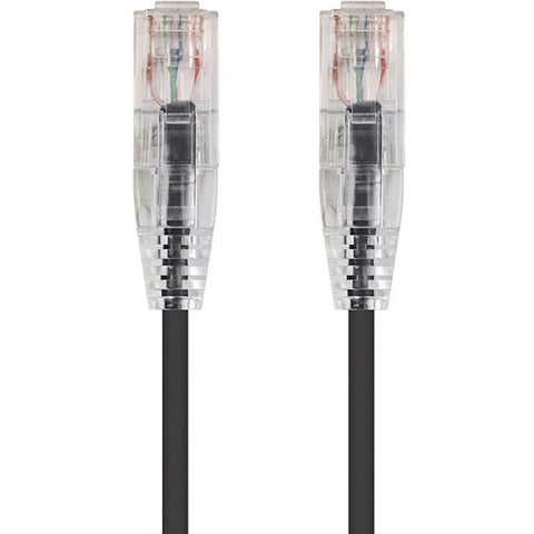 Monoprice SlimRun Cat6 28AWG UTP Ethernet Network Cable, 1ft Black
