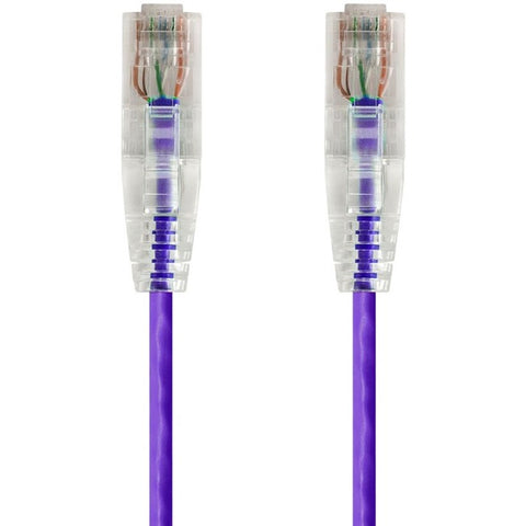 Monoprice SlimRun Cat6 28AWG UTP Ethernet Network Cable, 10ft Purple