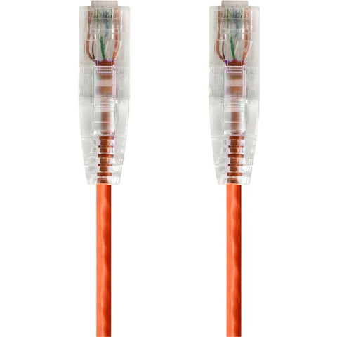 Monoprice SlimRun Cat6 28AWG UTP Ethernet Network Cable, 10ft Orange