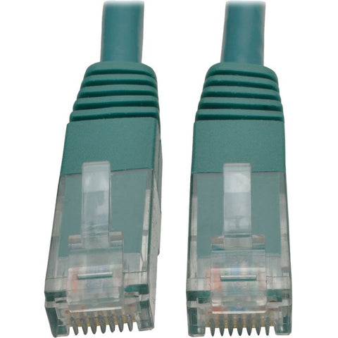 Tripp Lite 2ft Cat6 Gigabit Molded Patch Cable RJ45 M/M 550MHz 24 AWG Green