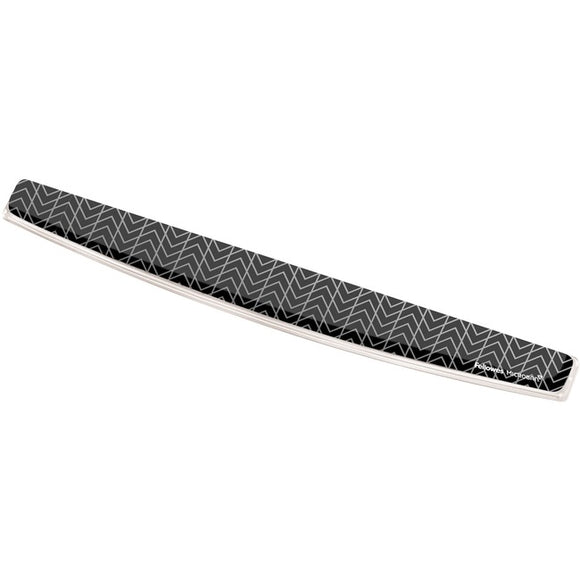 Fellowes Photo Gel Keyboard Wrist Rest with Microban® - Black Chevron