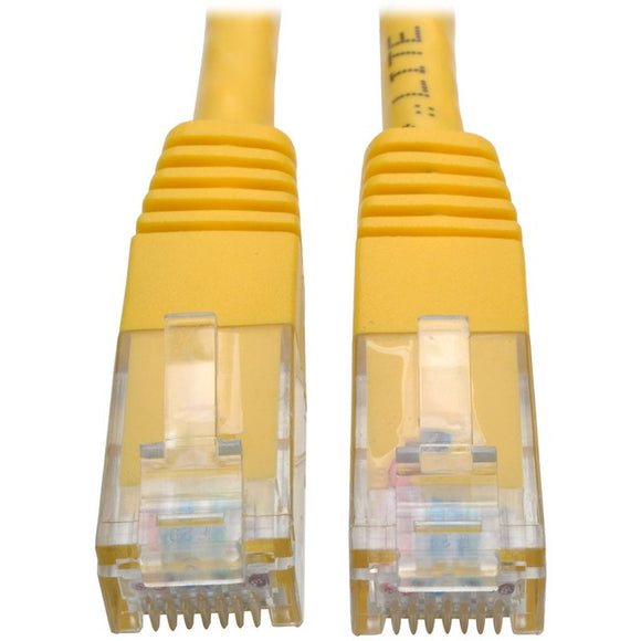 Tripp Lite 25ft Cat6 Gigabit Molded Patch Cable RJ45 MM 550MHz 24AWG Yellow 25'