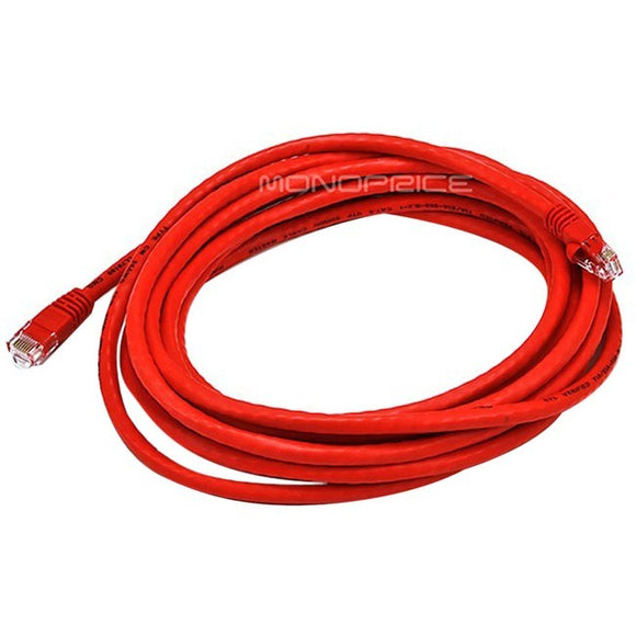 Monoprice Cat6 24AWG UTP Ethernet Network Patch Cable, 14ft Red