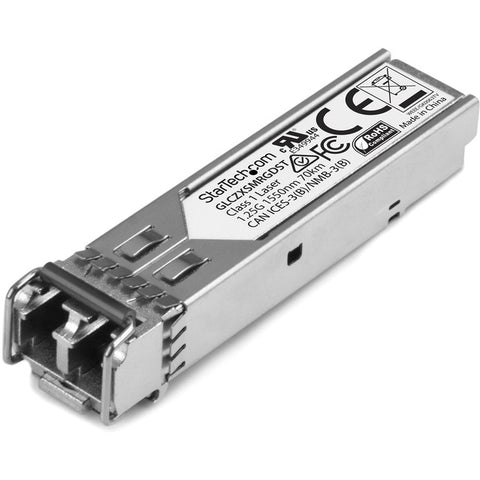 StarTech.com Cisco GLC-ZX-SM-RGD Compatible SFP Module - 1000BASE-ZX - 1GE Gigabit Ethernet 1GbE Single Mode Fiber SMF Optic Transceiver