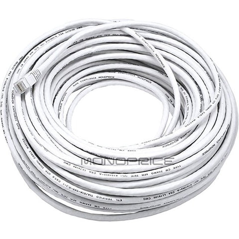 Monoprice Cat5e 24AWG UTP Ethernet Network Patch Cable, 100ft White