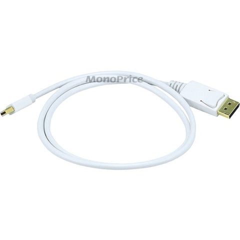 Monoprice 3ft 32AWG Mini DisplayPort to DisplayPort Cable - White