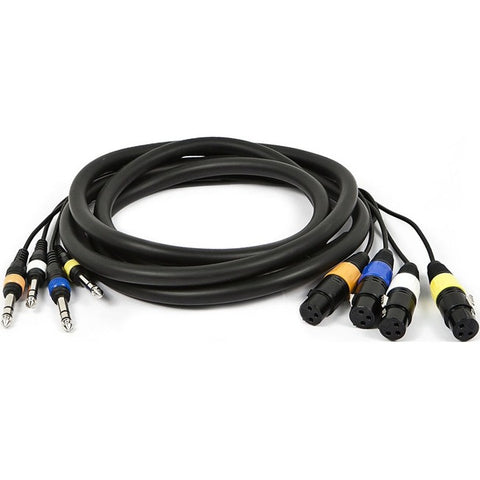 Monoprice 10ft 4-Channel TRS Male to XLR Female Snake Cable
