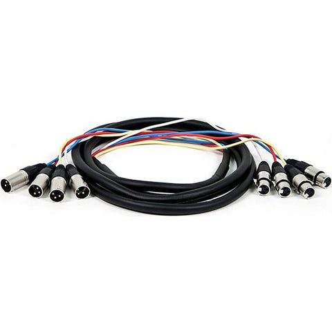Monoprice 10ft 4-Channel XLR Male to XLR Female Snake Cable
