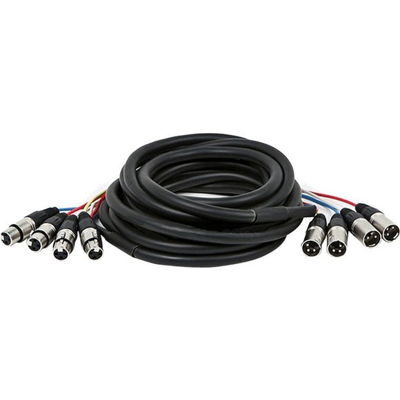 Monoprice 20ft 4-Channel XLR Male to XLR Female Snake Cable