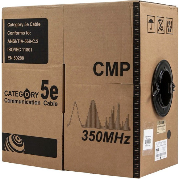 Monoprice, Inc. Cat5e Utp Solid (cmp) 1000ft - Black